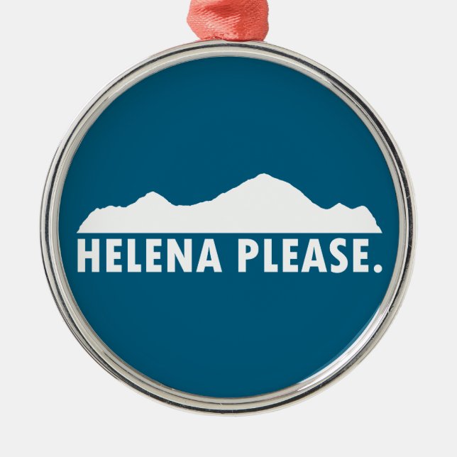 Ornamento De Metal Helena Montana, por favor (Frente)