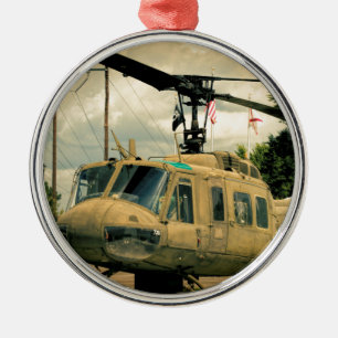 Ornamento De Metal Helicóptero das forças armadas da era Uh-1 Huey