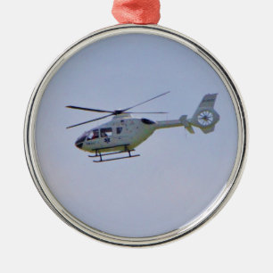 Ornamento De Metal Helicóptero médico
