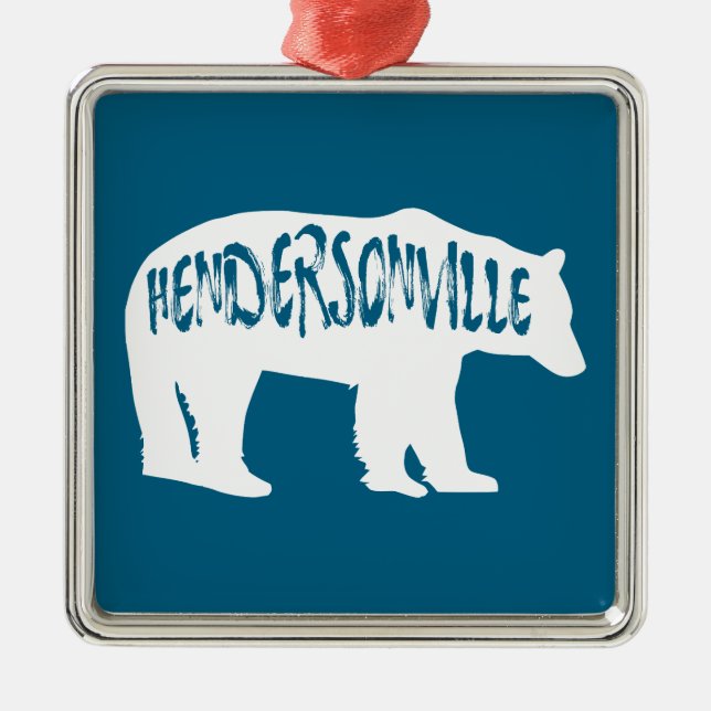 Ornamento De Metal Hendersonville North Carolina Bear (Frente)