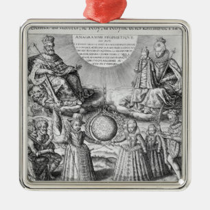 Ornamento De Metal Henri IV com sua família, 1607