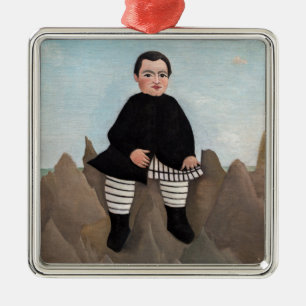 Ornamento De Metal Henri Rousseau - Menino nas Rochas