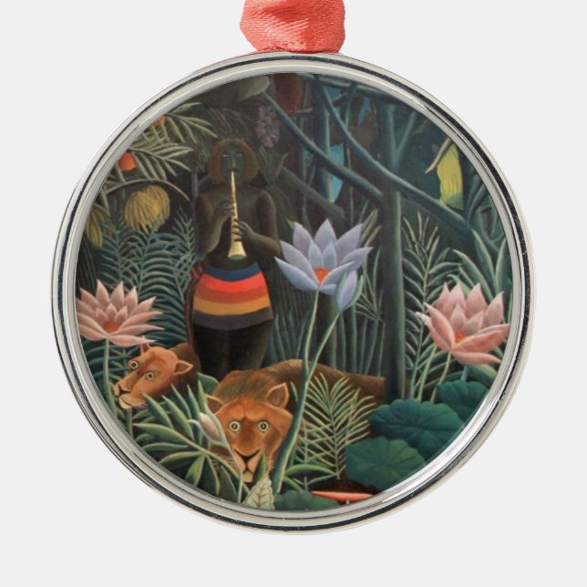 Ornamento De Metal Henri Rousseau O Surrealismo das flores da selva d (Frente)