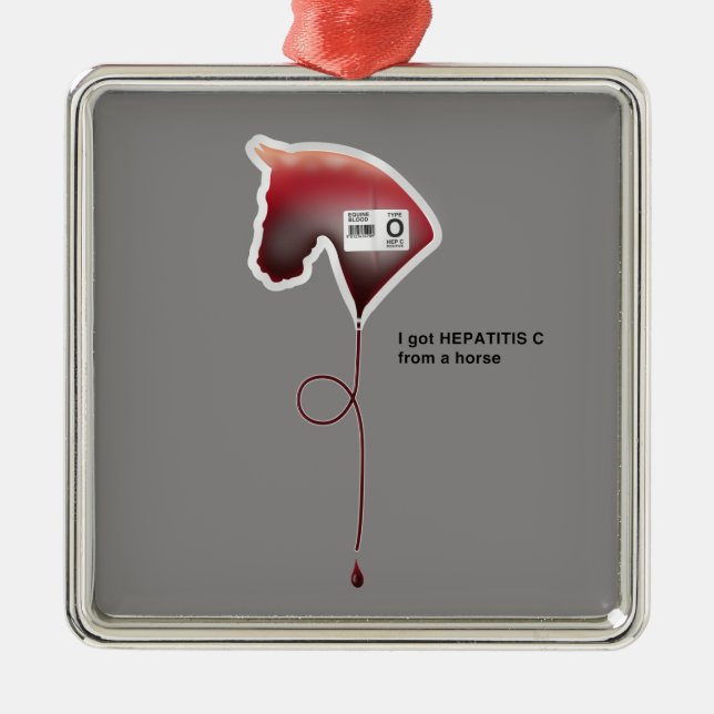 Ornamento De Metal Hepatite C (Frente)