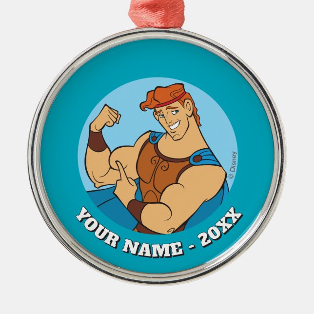 Ornamento De Metal Hercules Bicep Flex Metal Ornament (Frente)