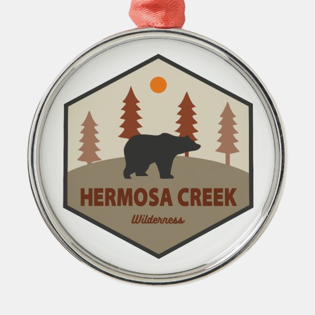 Ornamento De Metal Hermosa Creek Wilderness Colorado Bear (Frente)