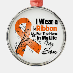 Ornamento De Metal Herói do filho em minha leucemia da vida
