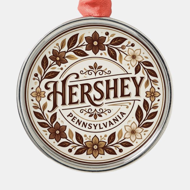 Ornamento De Metal Hershey EUA (Frente)