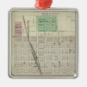 Ornamento De Metal Hiawatha, Everest, Morrill e Baker, Kansas