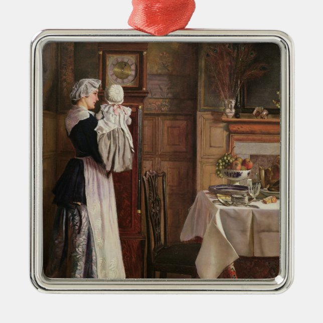 Ornamento De Metal Hicória, Dickory, doca (Frente)