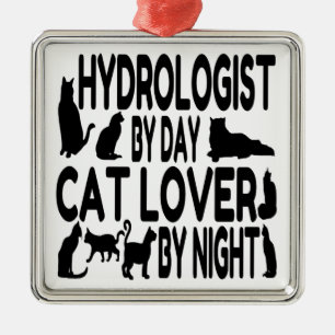 Ornamento De Metal Hidrologista Cat Lover