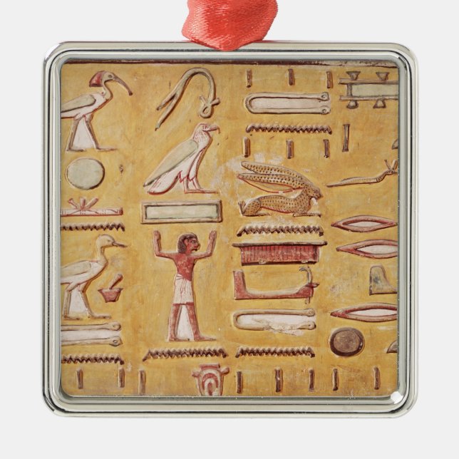 Ornamento De Metal Hieroglyphics, do túmulo de Seti I (Frente)