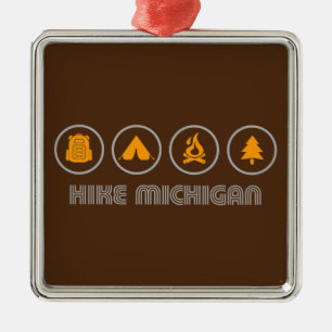 Ornamento De Metal Hike Michigan