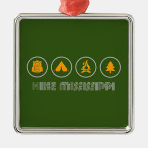 Ornamento De Metal Hike Mississippi