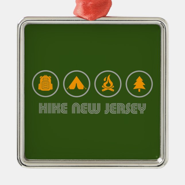 Ornamento De Metal Hike New Jersey (Frente)