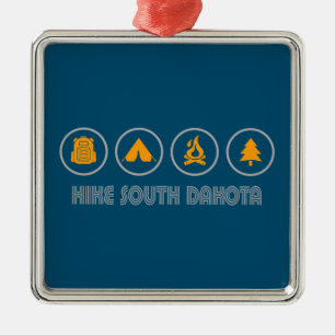 Ornamento De Metal Hike South Dakota