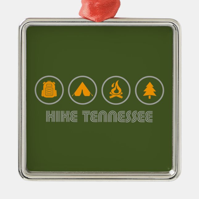Ornamento De Metal Hike Tennessee (Frente)