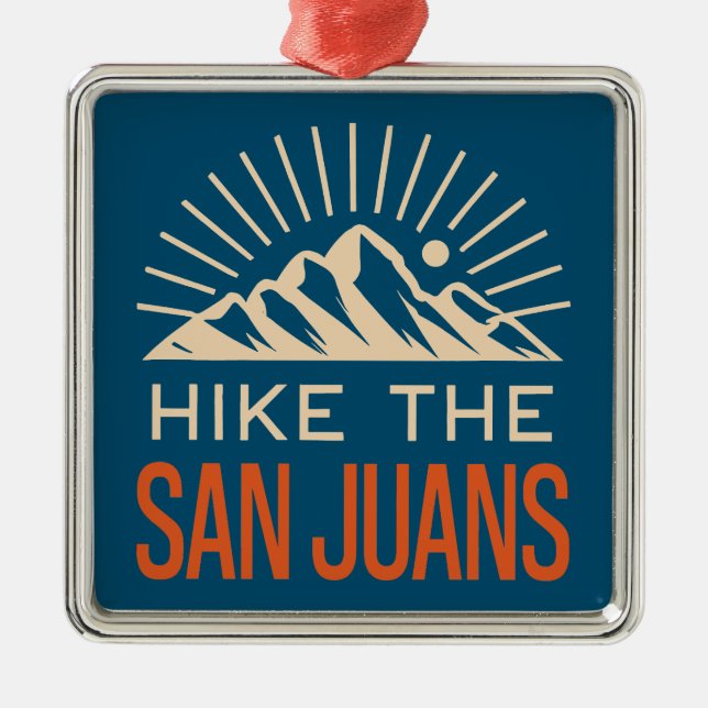 Ornamento De Metal Hike The San Juan Mountain Sunburst (Frente)