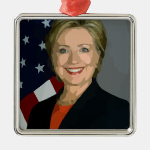 Ornamento De Metal hillary clinton