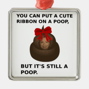 Ornamento De Metal Hillary Poop
