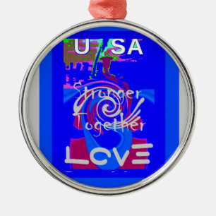 Ornamento De Metal Hillary USA presidente Fortalece espírito junto