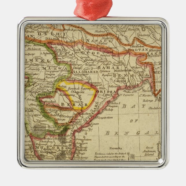 Ornamento De Metal Hindoostan ou Índia (Frente)