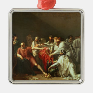 Ornamento De Metal Hippocrates que recusa os presentes de Artaxerxes