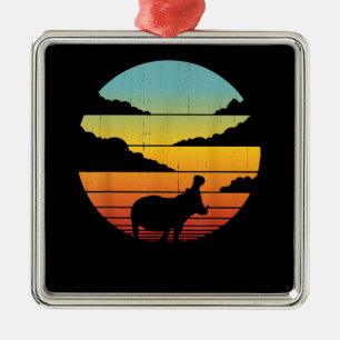 Ornamento De Metal Hippopotamus 60s 70s Hippo Hippo Lover