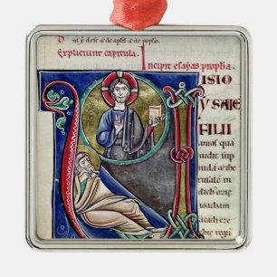 Ornamento De Metal Historiated rubrica "V" ou 'U