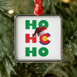Ornamento De Metal Ho Ho Colorado
