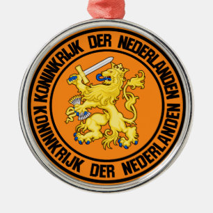 Ornamento De Metal Holanda Round Emblem