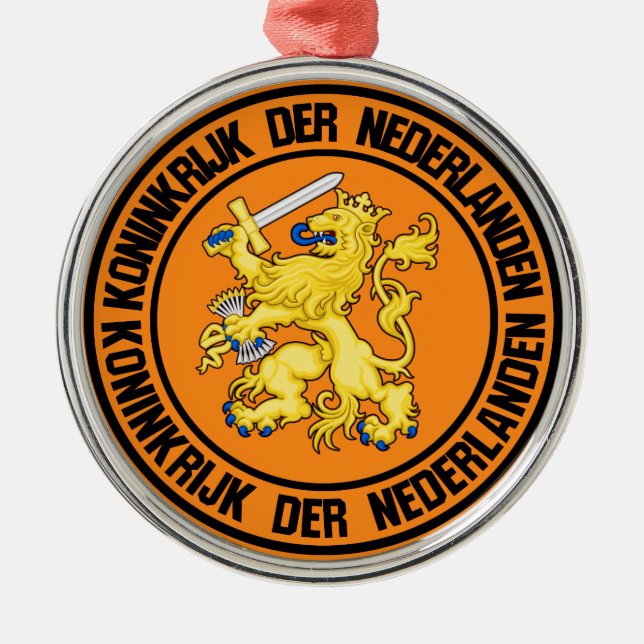 Ornamento De Metal Holanda Round Emblem (Frente)