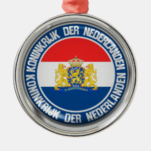 Ornamento De Metal Holanda Round Emblem