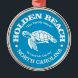 Ornamento De Metal Holden Beach (tartaruga marinha)<br><div class="desc">Holden Beach,  Carolina do Norte.</div>