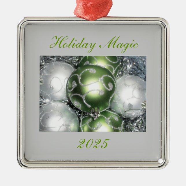 Ornamento De Metal 'Holiday Magic' 2025 Ornament (Frente)