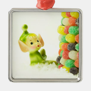 Ornamento De Metal Holly, o Elf Pixie