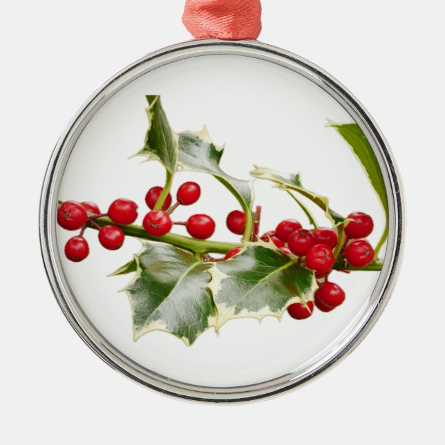 Ornamento De Metal Holly Ornament (Frente)