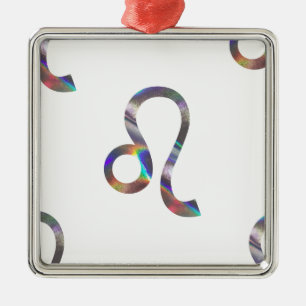 Ornamento De Metal holograma Leo