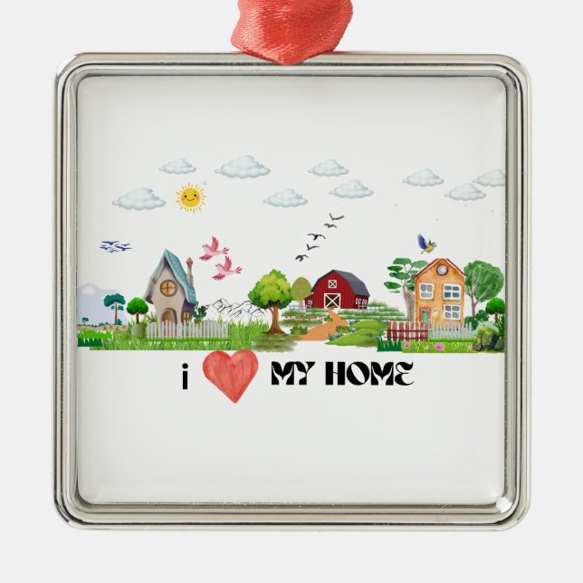 Ornamento De Metal Home Sweet Home (Frente)