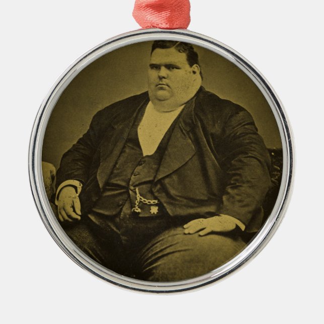 Ornamento De Metal Homem arrepiante da gordura do secundário do circo (Frente)