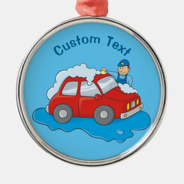 Ornamento De Metal Homem de lavagem (Frente)