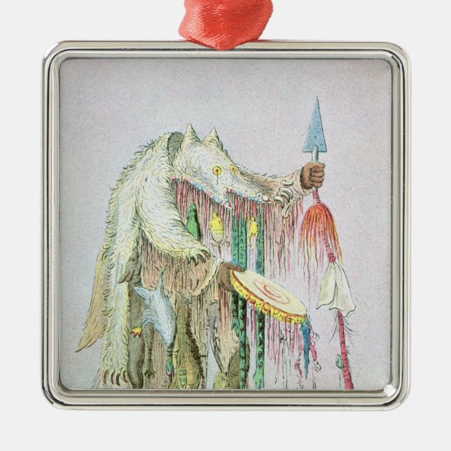 Ornamento De Metal Homem de medicina Blackfoot (Frente)