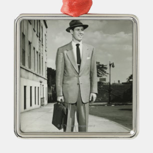 Ornamento De Metal Homem no terno