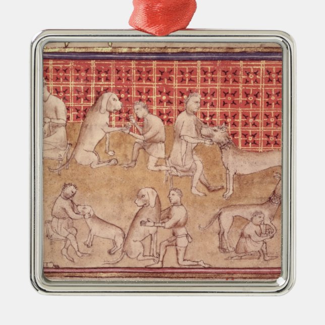 Ornamento De Metal Homens que importam-se com cães de caça (Frente)