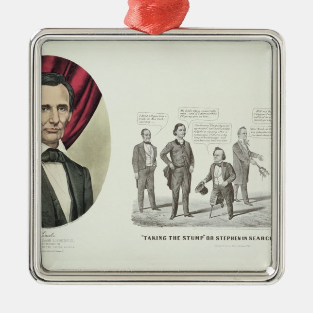 Ornamento De Metal Hon. Abraham Lincoln (Frente)