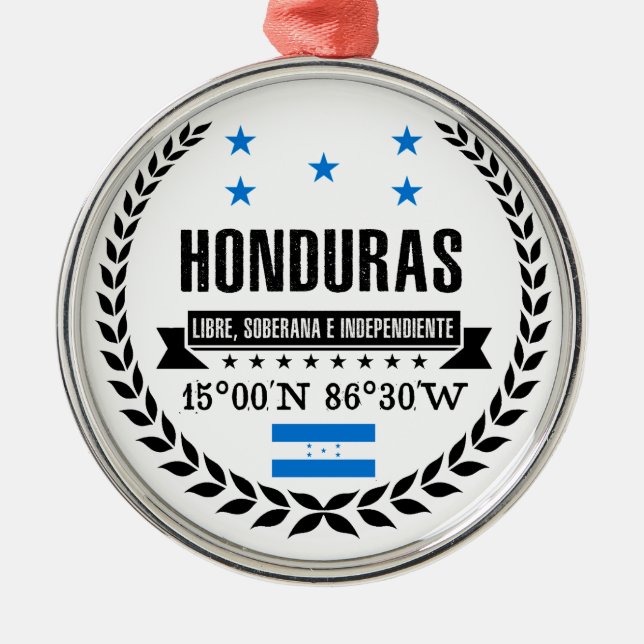 Ornamento De Metal Honduras (Frente)