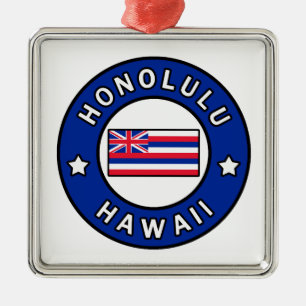 Ornamento De Metal Honolulu Havaí
