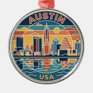 Ornamento De Metal Horizonte Texas