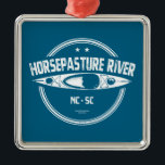Ornamento De Metal Horsepasto River Carolina do Norte Kayaking<br><div class="desc">O rio Horsepastoris é um rio Nacional Selvagem e Cênico de 18, 1 milhas de extensão nos Estados Unidos da Carolina do Norte e Carolina do Sul.</div>