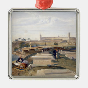 Ornamento De Metal Hospital e cemitério, Scutari, placa 'do SE